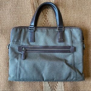Tumi Briefcase laptop bag- crossbody- men’s- green
